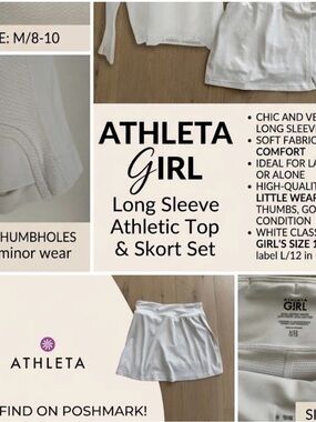 Athleta White Girls' Athletic Skort